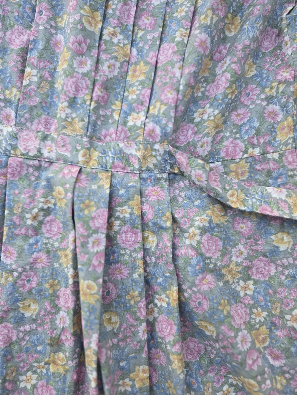 Vintage Women’s Prairie Cottage Core Country Floral Lace Collar Dress Sz XS-S - Picture 2 of 9